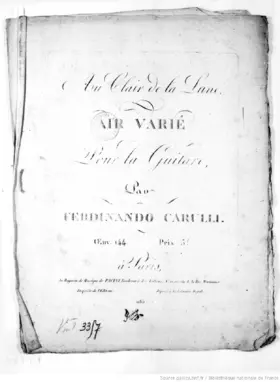 Air Varié pour la Guitare