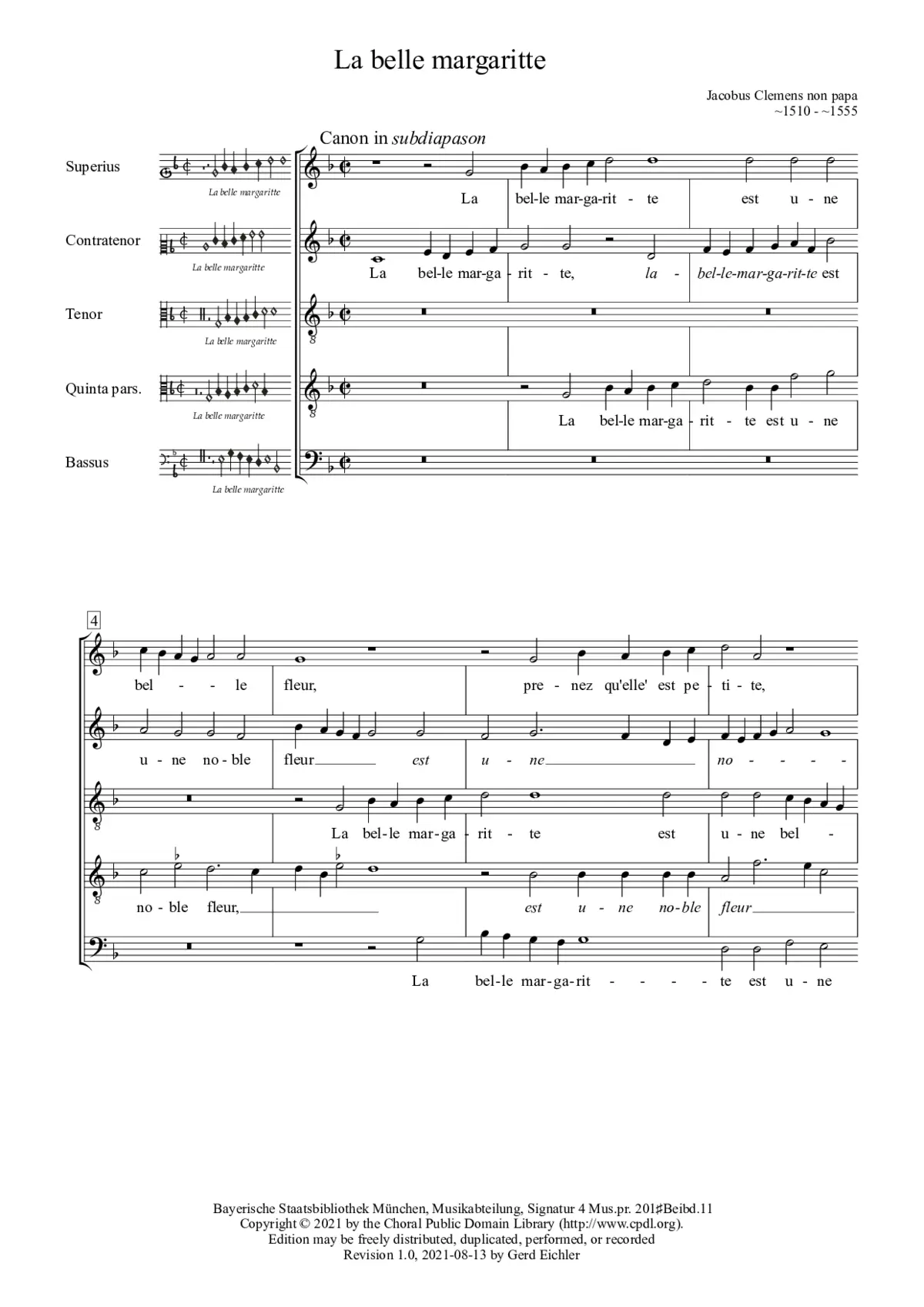 La belle margarite a 5 - Page 1