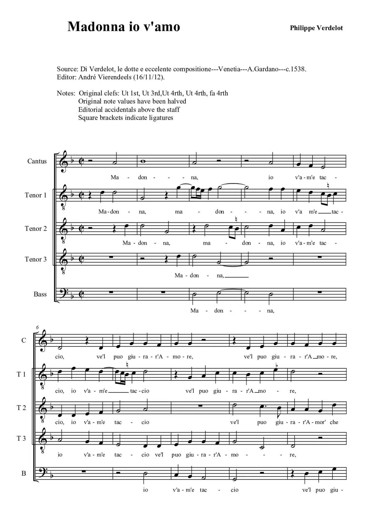 Donna io v'amo - Page 1