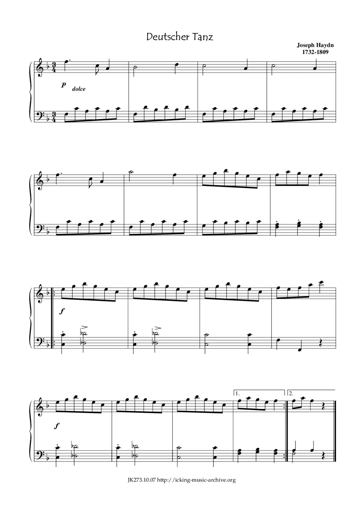 12 German Dances - Page 1