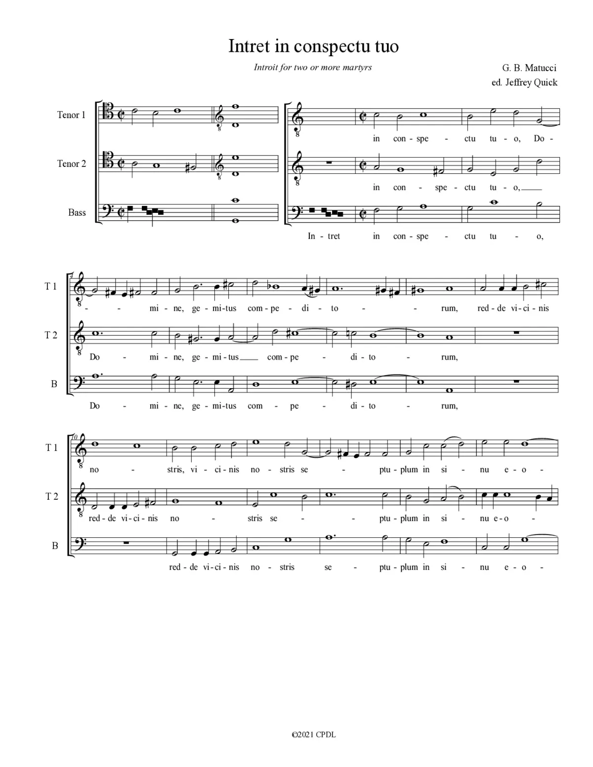 Intret in conspectu tuo - Page 1