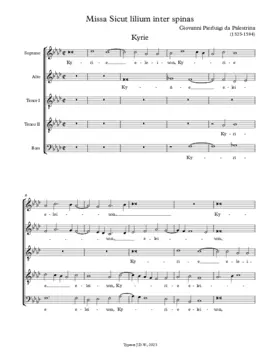 Missa Sicut lilium inter spinas