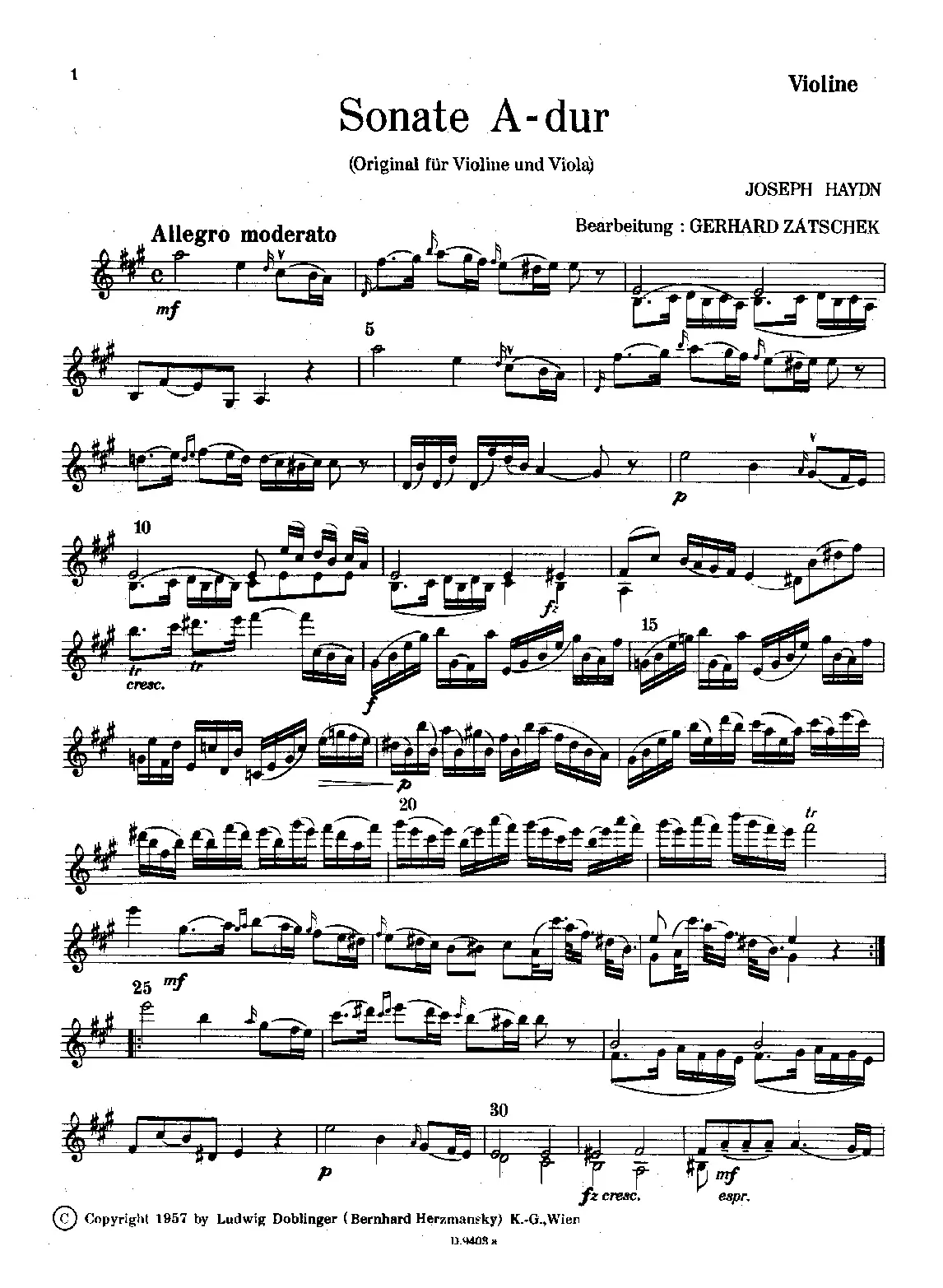 Duo in A major - Page 1