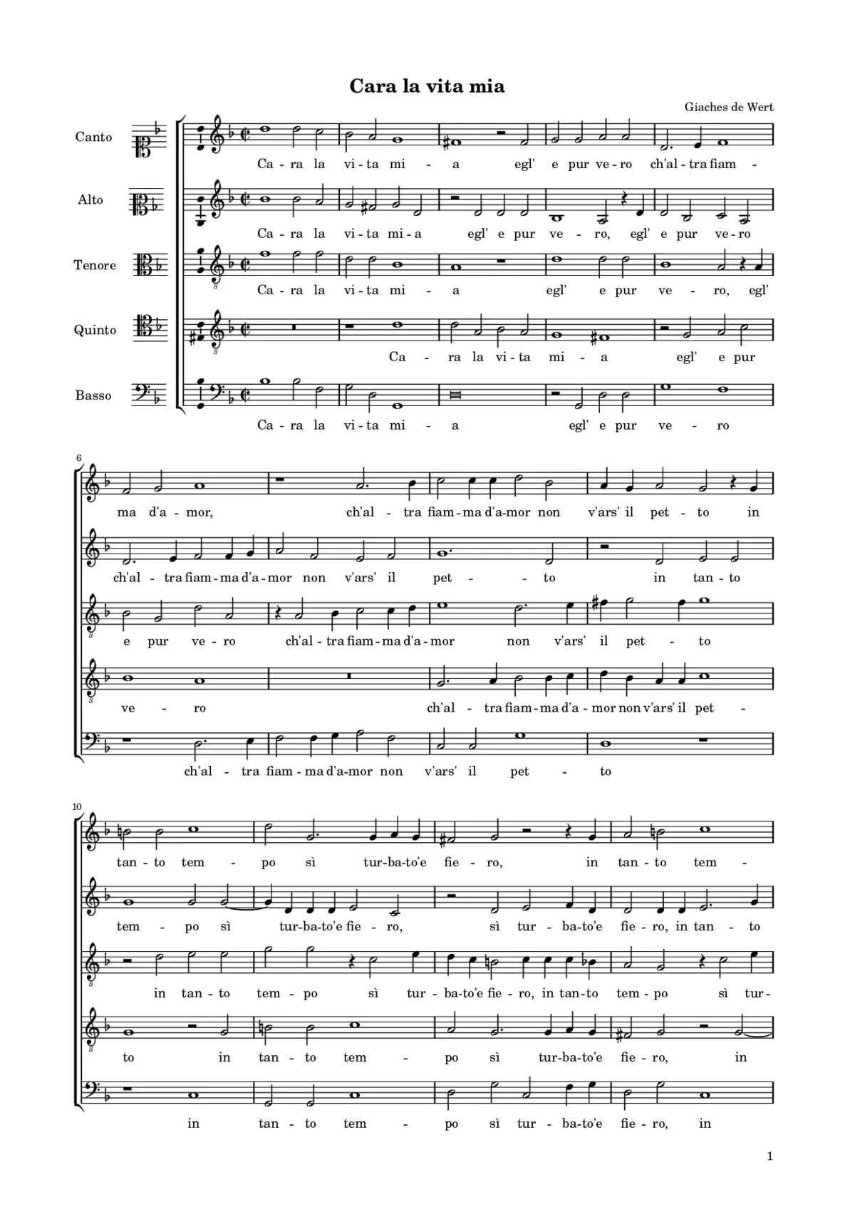 Cara la vita mia - Page 1