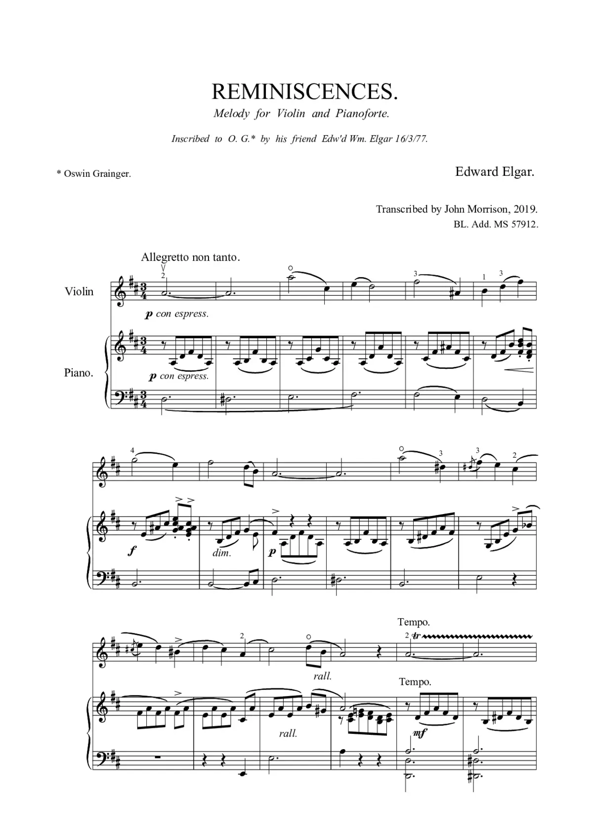 Reminiscences - Page 1