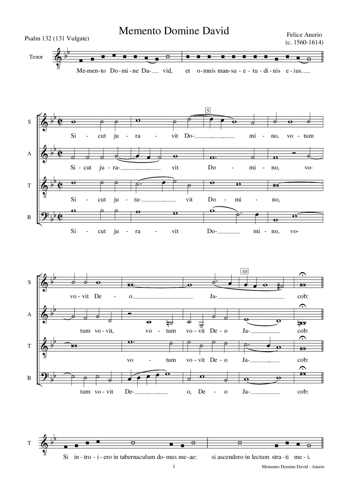 Memento Domine David - Page 1