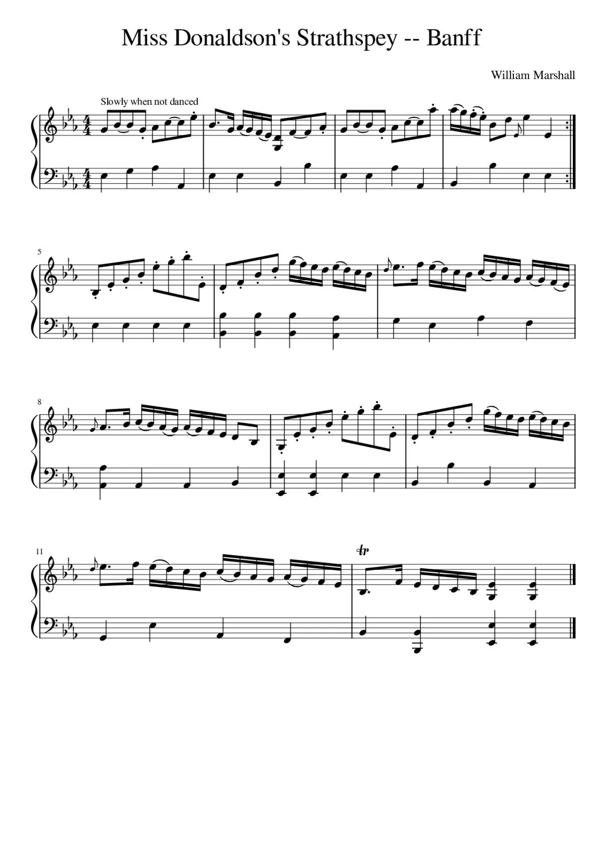 Miss Donaldson's Strathspey -- Banff - Page 1