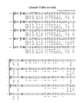 Quando l'alba novella