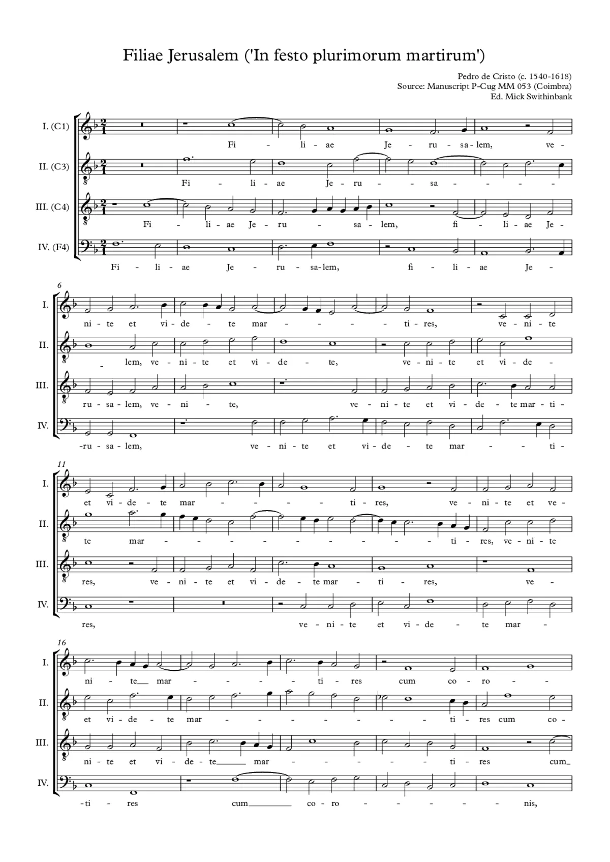 Filiae Jerusalem - Page 1
