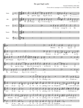 Da quei begl' occhi
