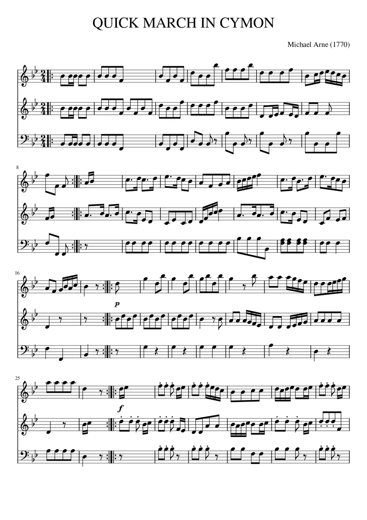 QUICK MARCH IN CYMON - Page 1