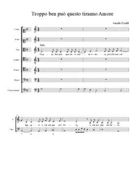 Troppo ben può questo tiranno Amore