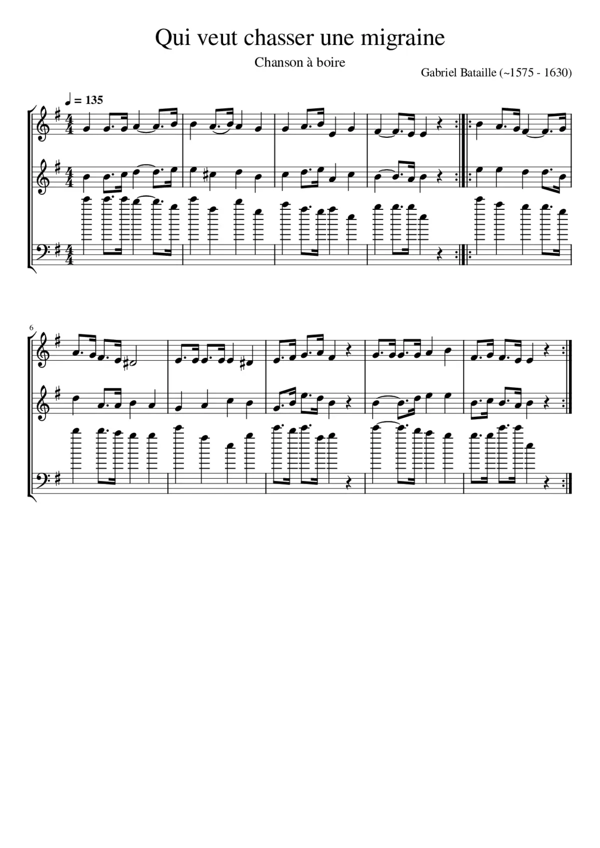 Qui veut chasser une migraine - Page 1