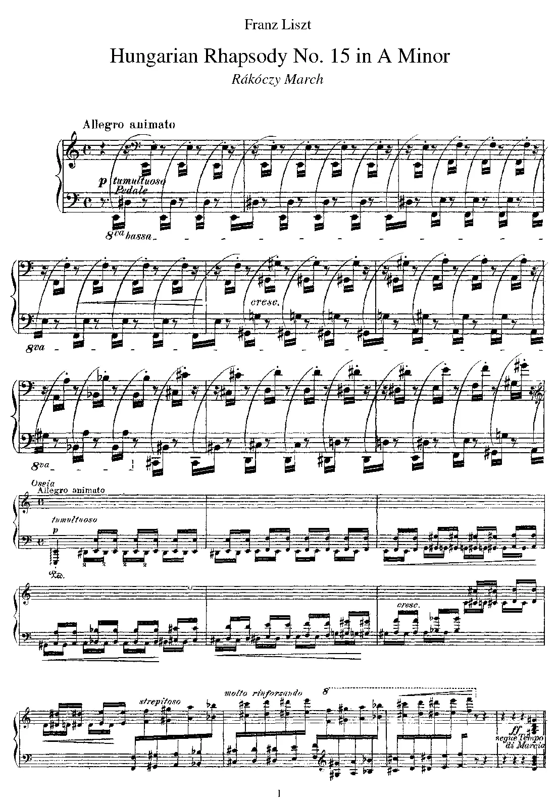 Hungarian Rhapsody No.15 - Page 1