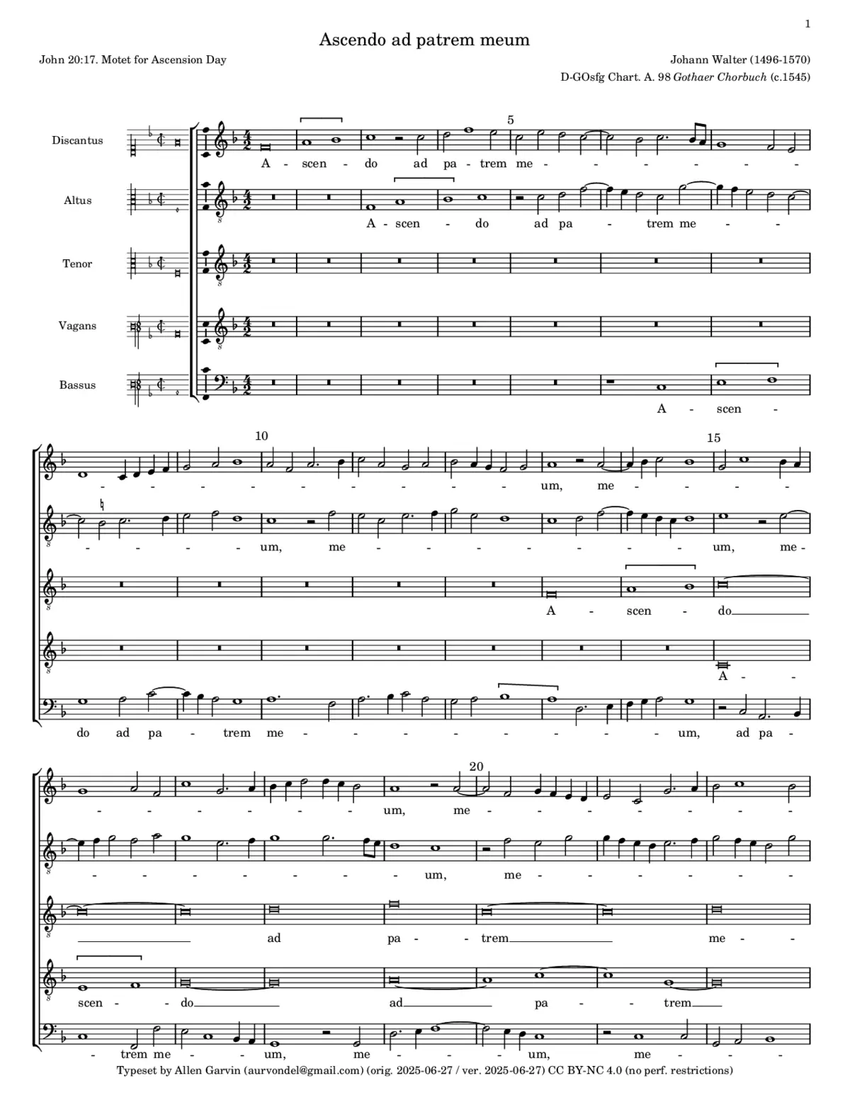 Ascendo ad patrem meum - Page 1