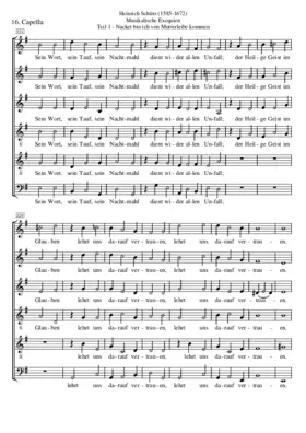 Musikalische Exequien: Part I, No. 16 - Sein Wort, sein Tauf, sein Nachtmahl