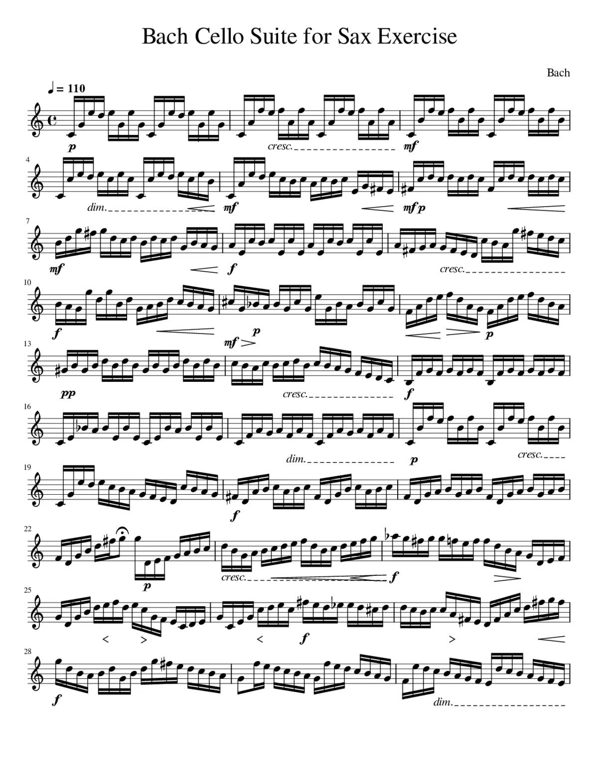 6 Cello Suites BWV 1007-1012 - Page 1