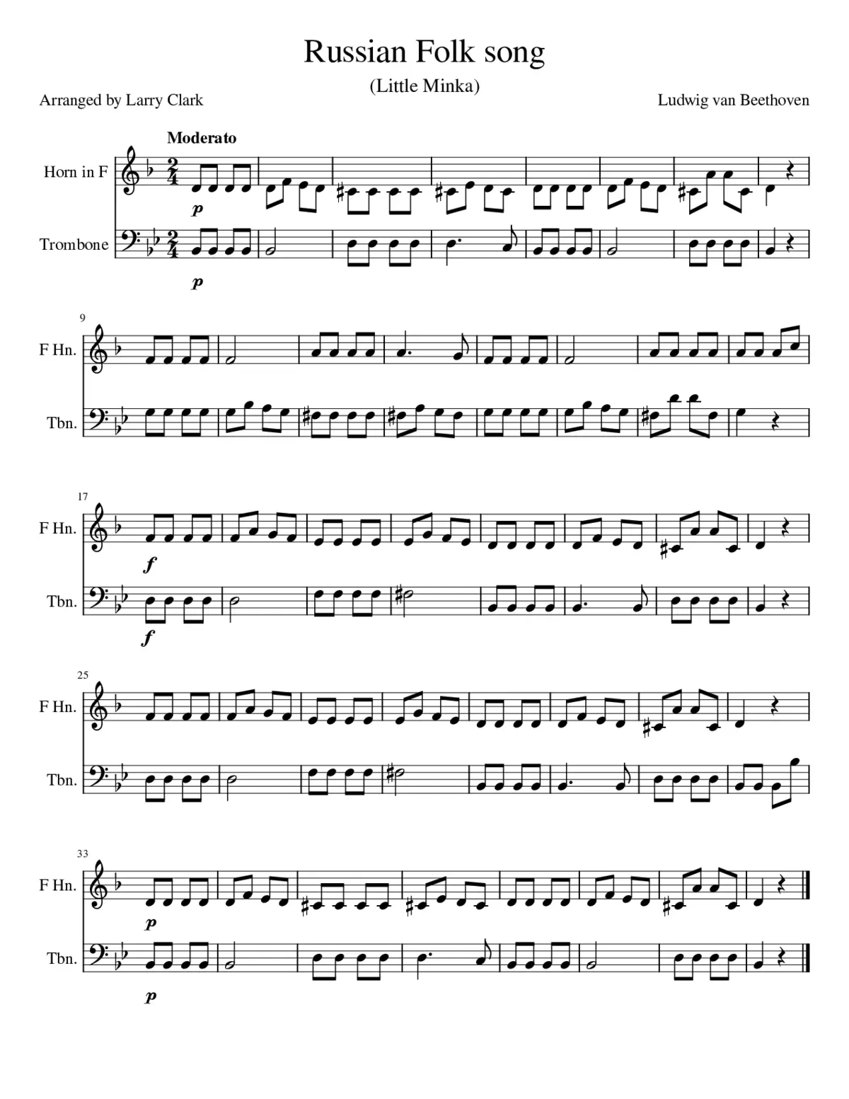 Russian Folk Song - Page 1