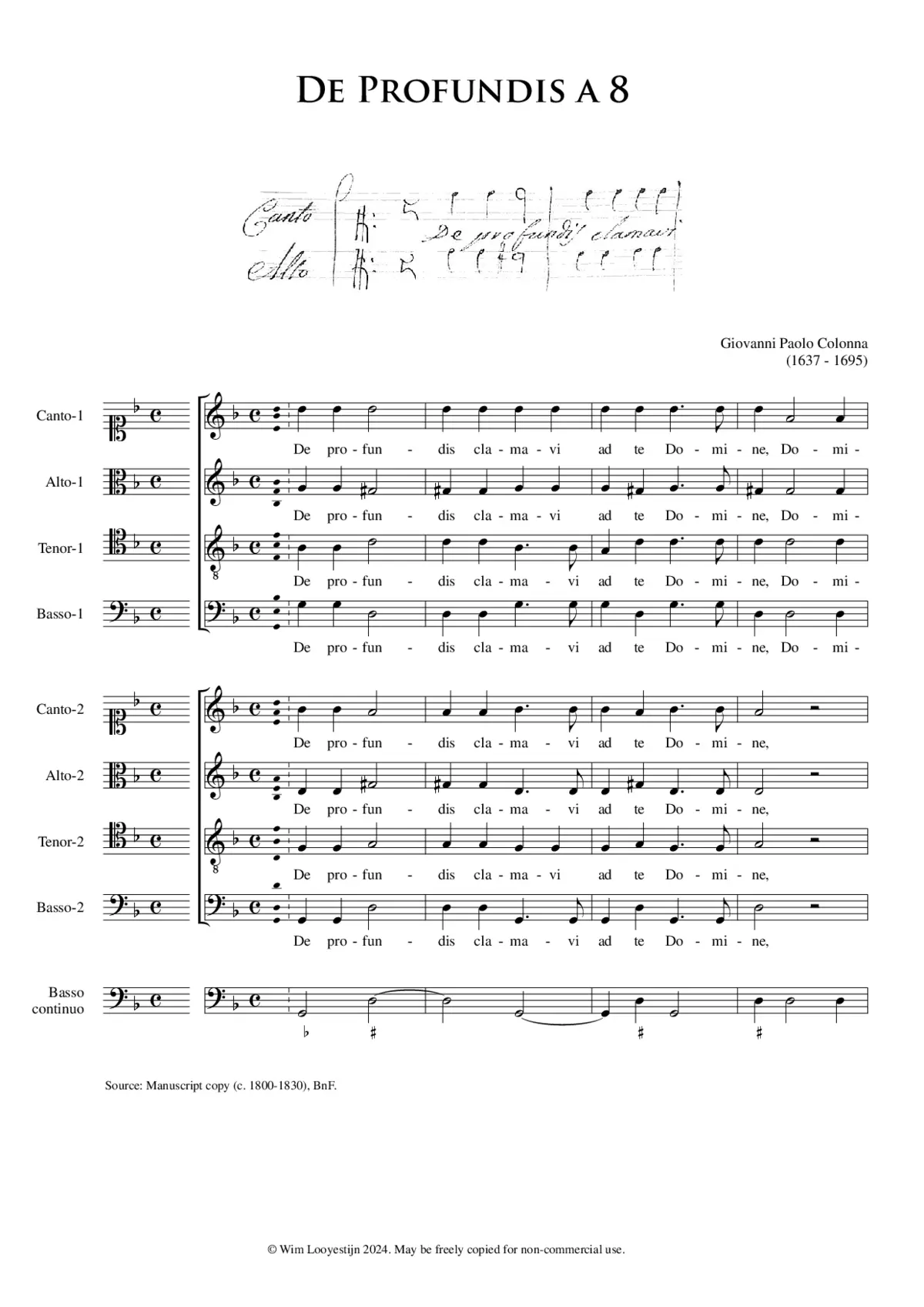 De profundis a 8 - Page 1