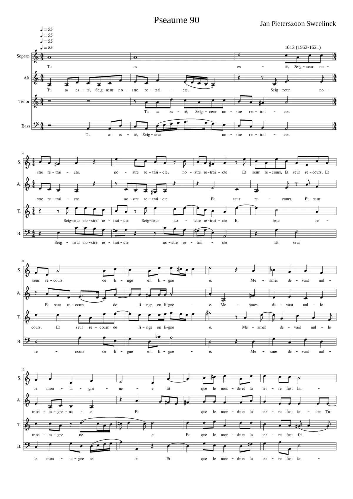 Psalm 90 - Herr du bist uns're Zuflucht - Page 1