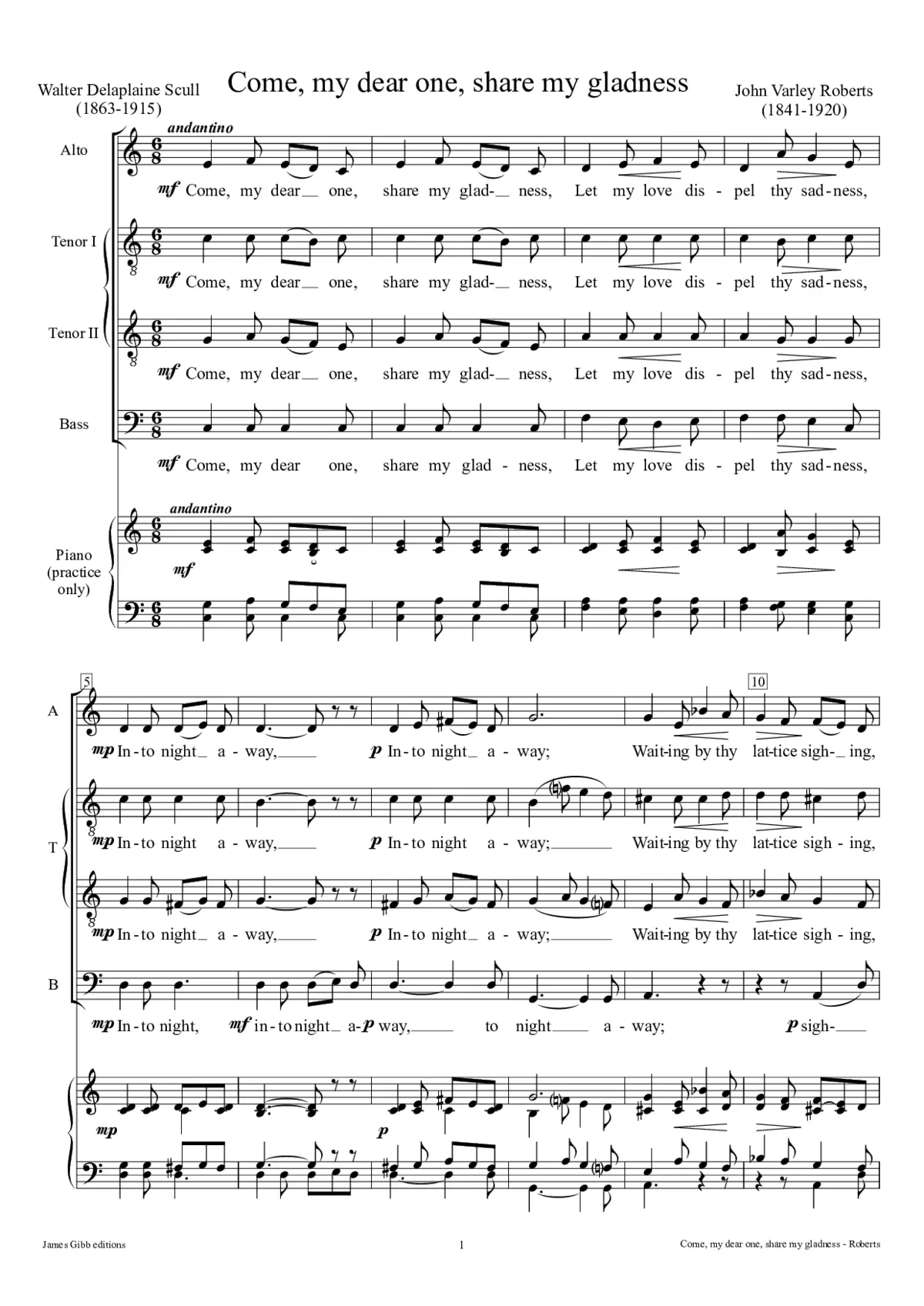 Come, my dear one, share my gladness - Page 1