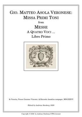 Missa in Primi Toni (à quatro voci)