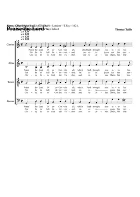 Praise the Lord O ye Gentils all (A Psalme before Morning Prayer)