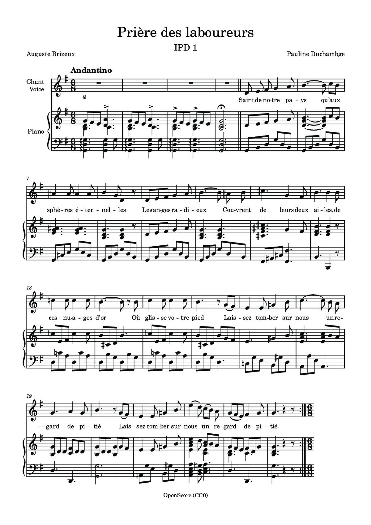 Prière des laboureurs - Page 1
