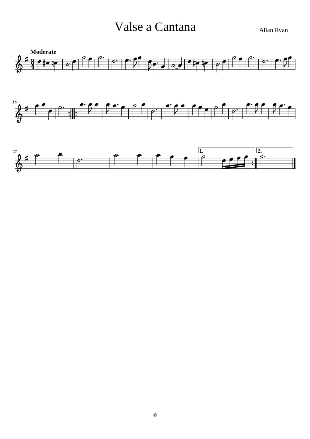 Valse a Cantana - Page 1
