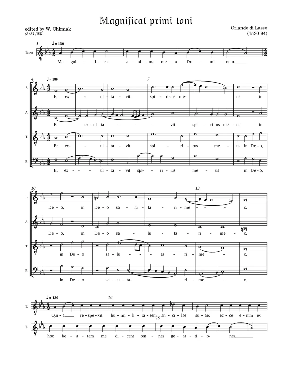 Magnificat primi toni - Page 1