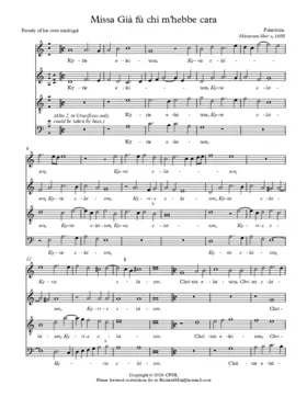 Missa Già fù chi m'hebbe cara