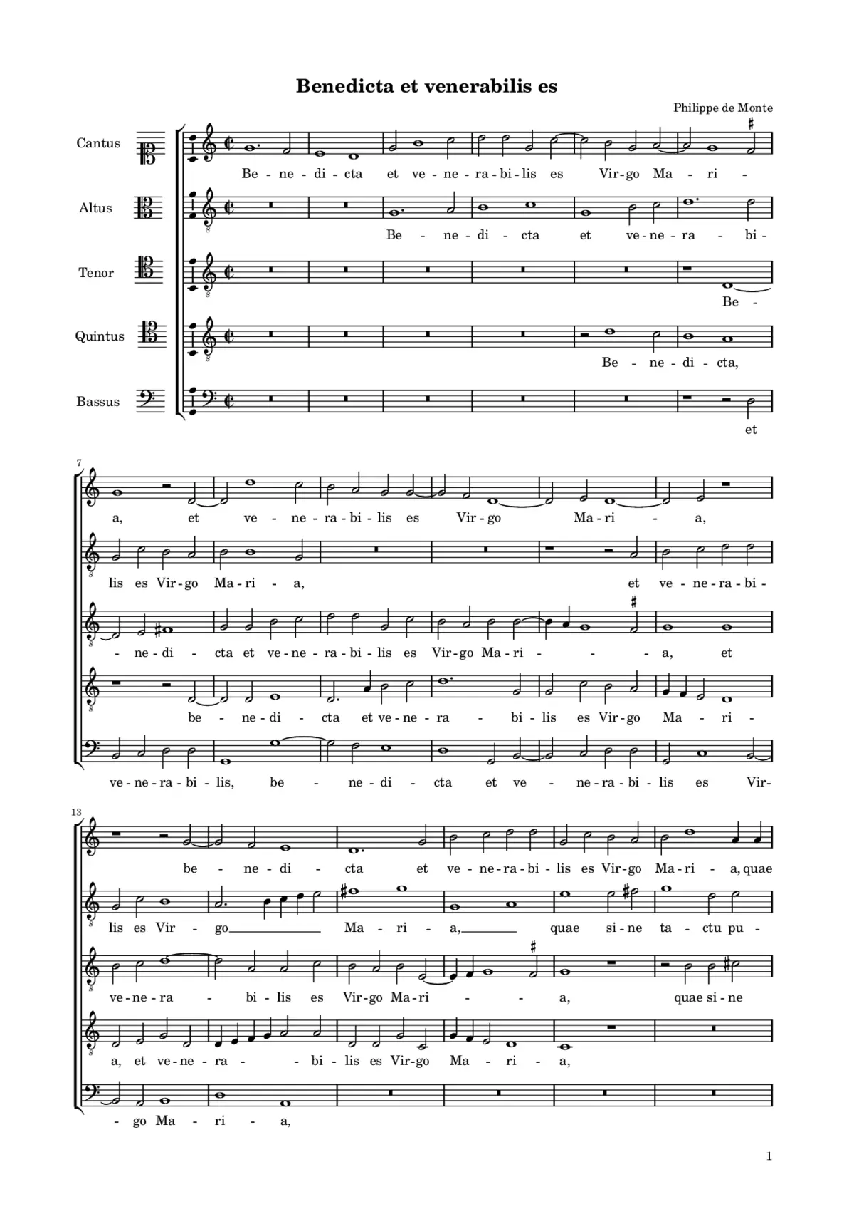 Benedicta et venerabilis es - Page 1