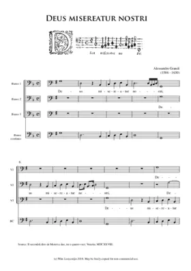 Deus misereatur nostri a 3 bassi