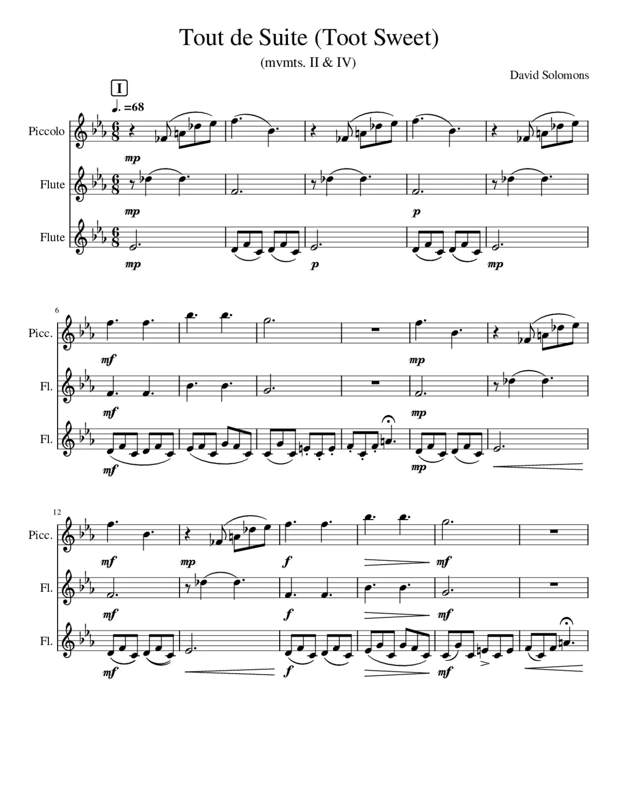 Tout de Suite (Toot Sweet) - Page 1