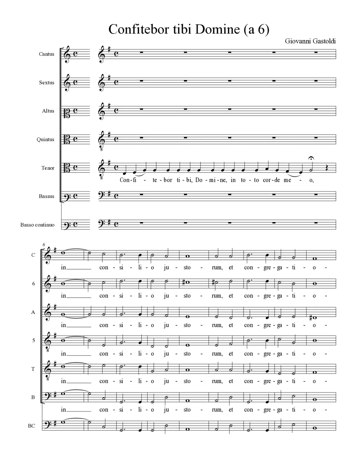 Confitebor tibi Domine (a 6) - Page 1