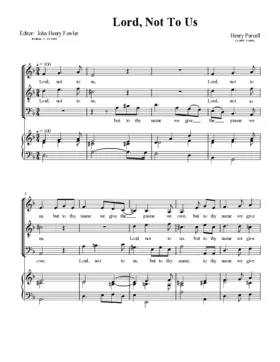 Lord, not to us, Z 137