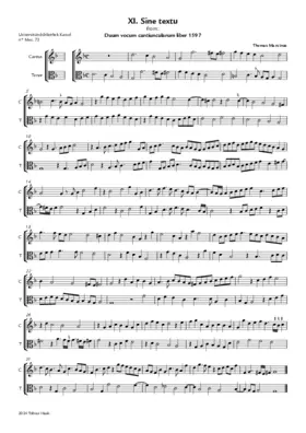 XI Bicinium sine textu