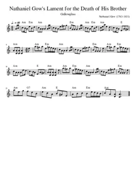 Nathaniel Gow's Lament for the Death of His Brother