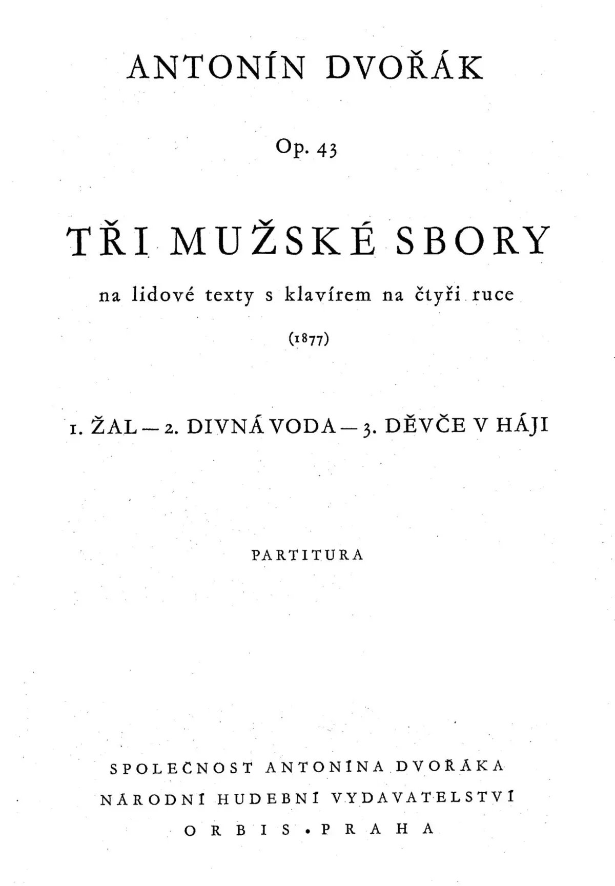From a Bouquet of Slavonic Folksongs - Page 1