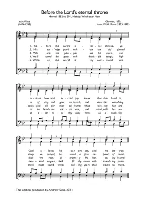 Before the Lord’s eternal throne