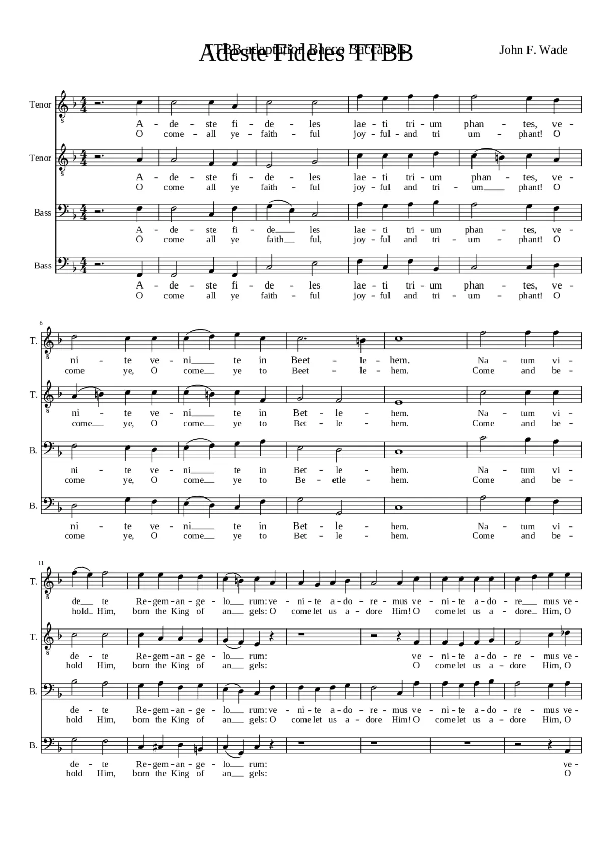 Adeste Fideles - Page 1