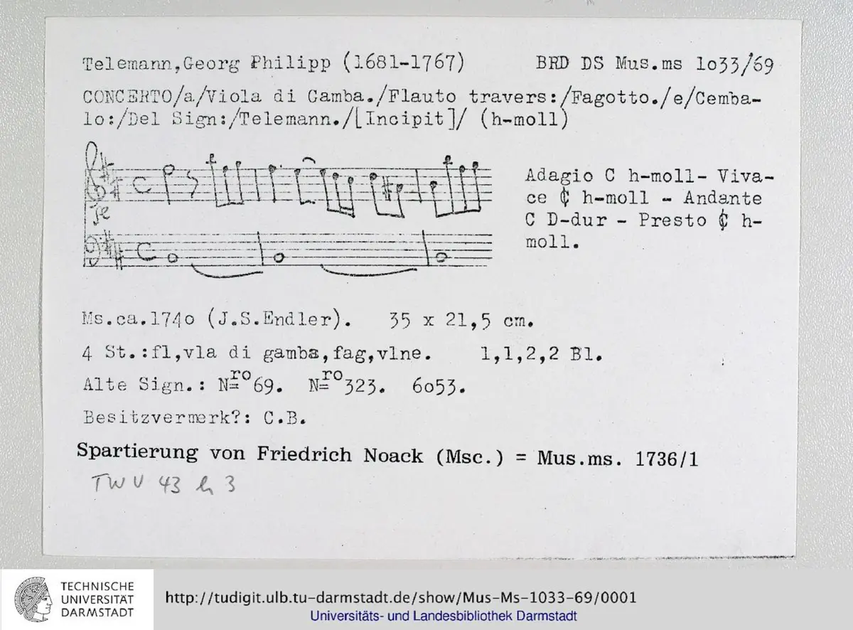 Concerto à 4 - Page 1