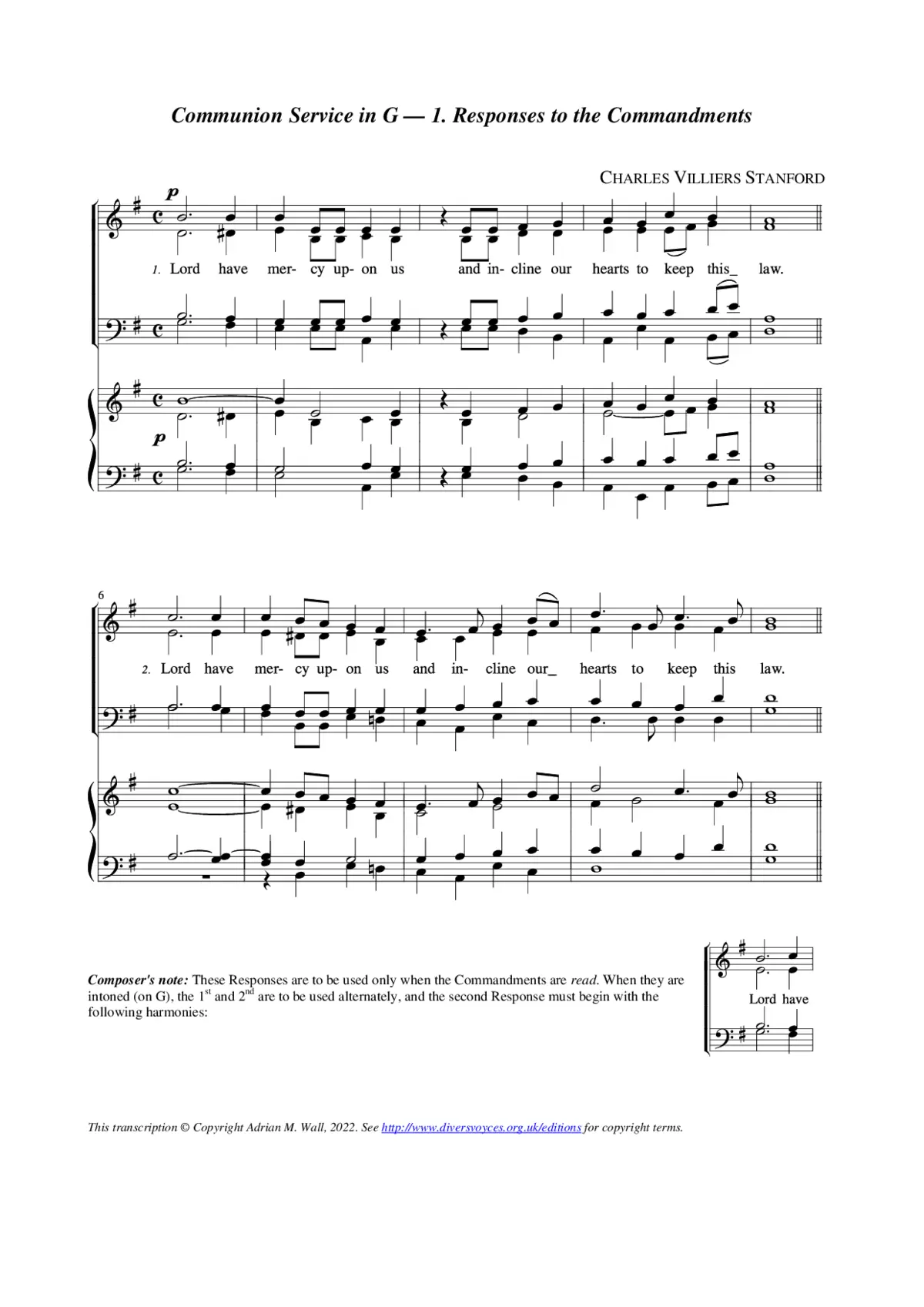 Communion Service in G - Page 1