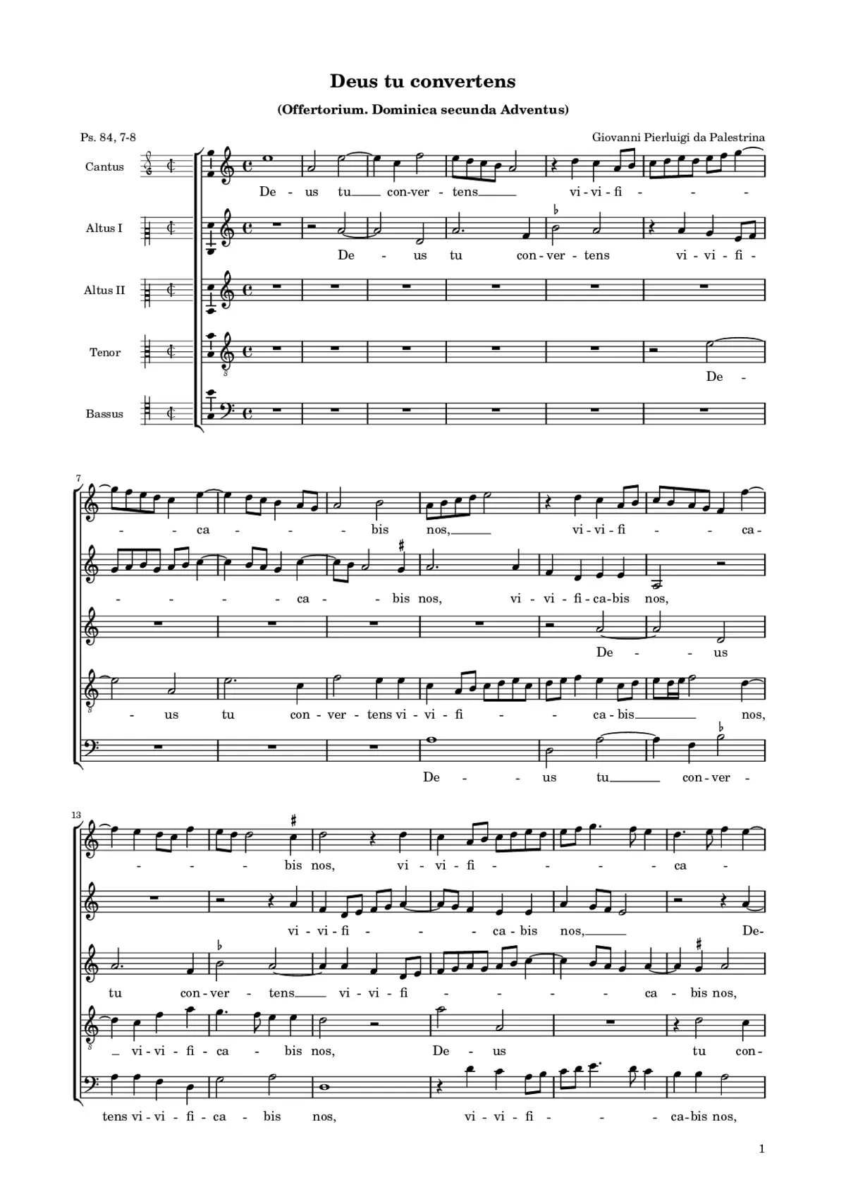 Deus tu convertens - Page 1
