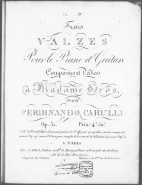 3 Walzes pour le Piano et Guitare