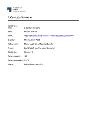 Concerto for 2 Harpsichords