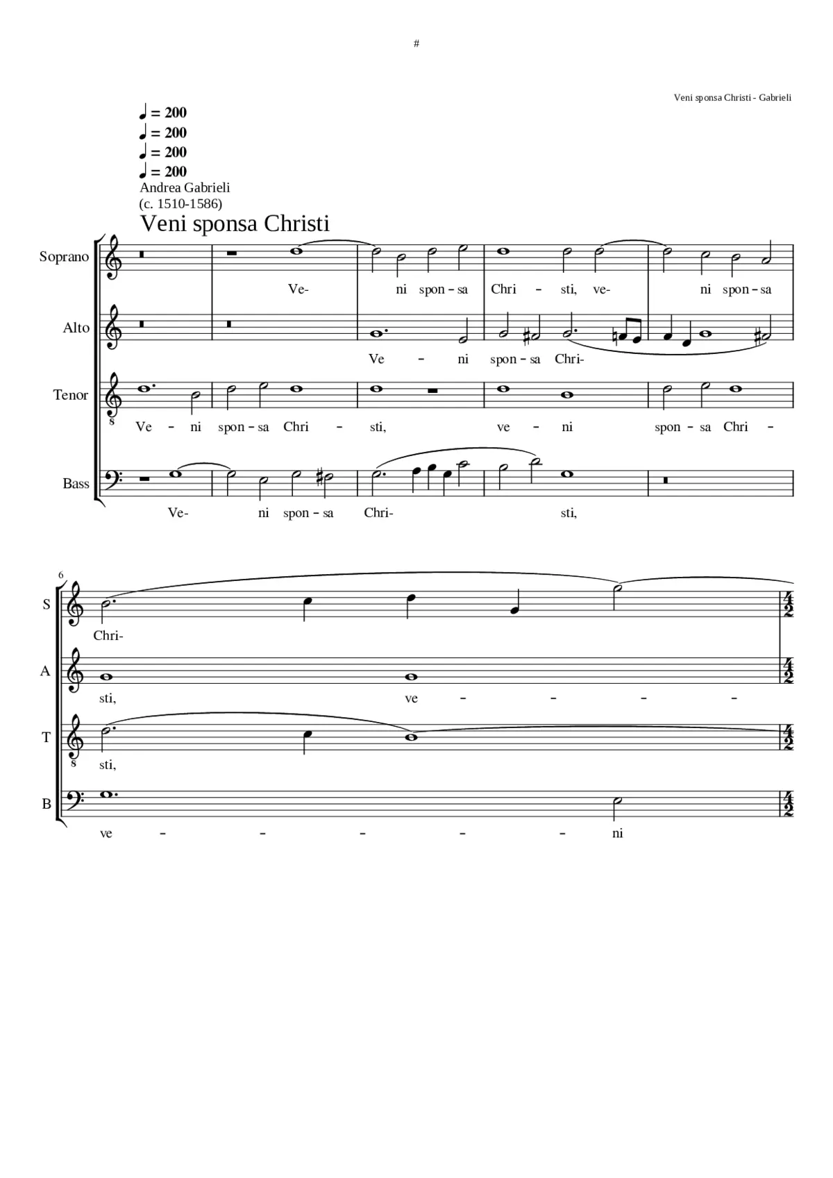 Veni sponsa Christi - Page 1