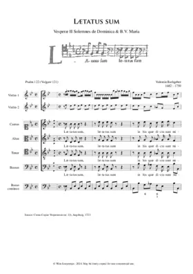 Laetatus sum, Op. II, No. 13