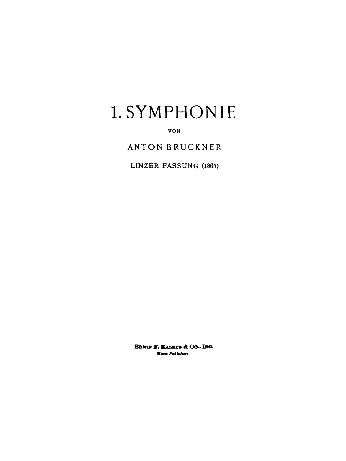 Symphony No.1 in C minor - Page 1