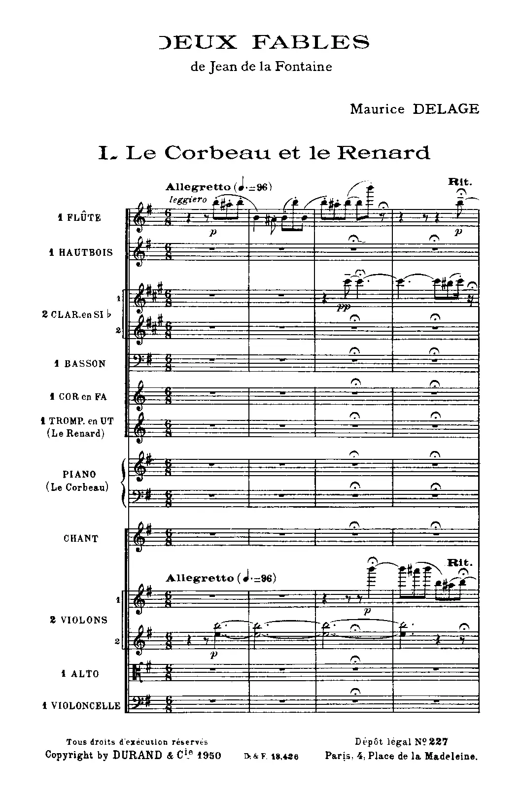 2 Fables de Jean de La Fontaine - Page 1
